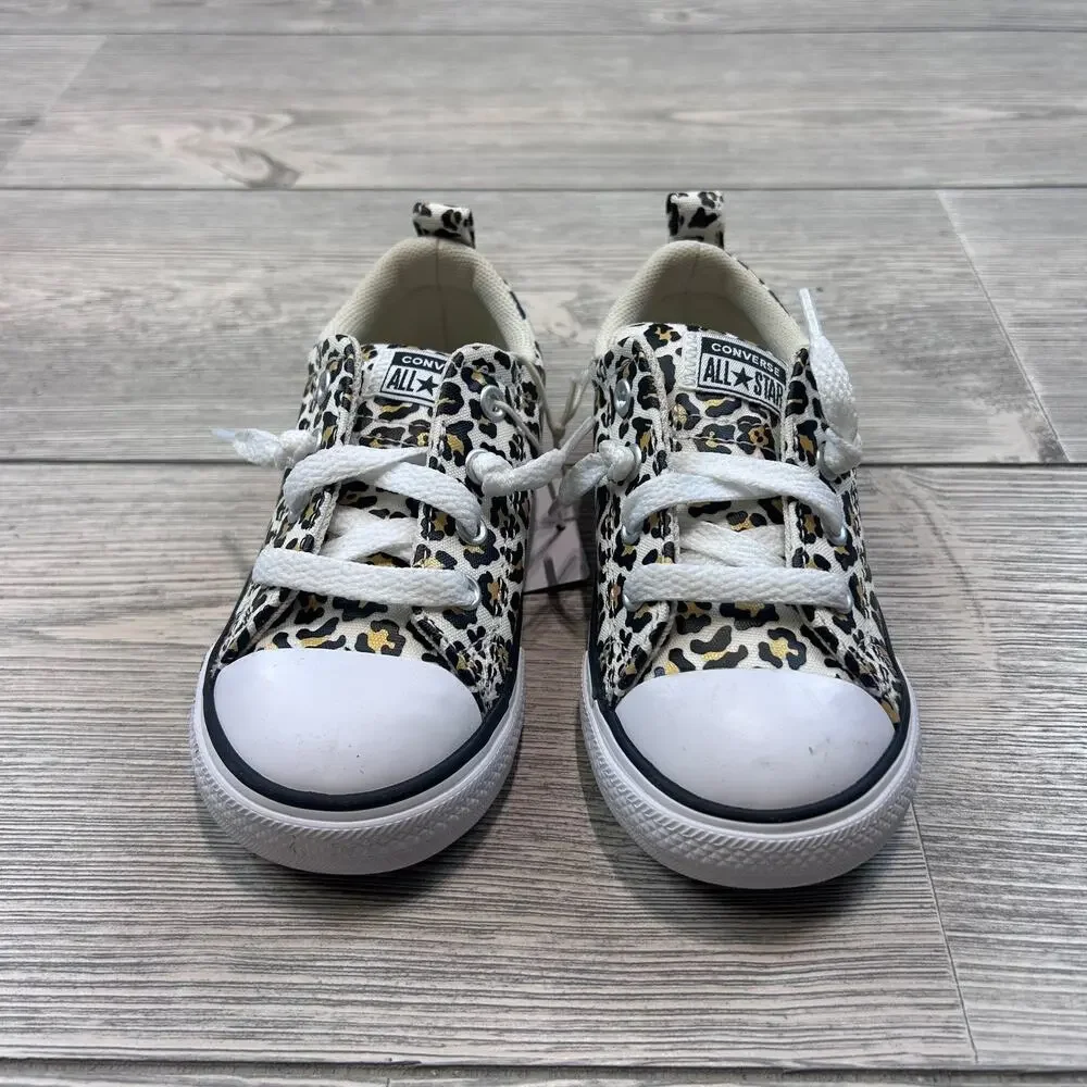 Converse Toddler Street Low Slip-On Cheetah Sneakers Light Brown 8 NWT